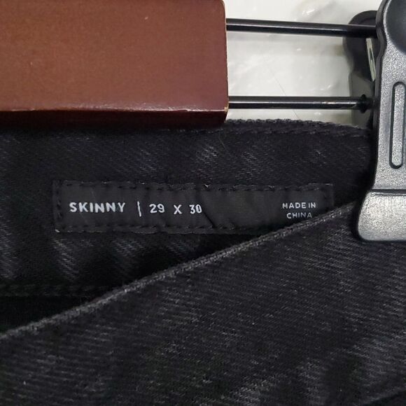 Pacsun Mens Black Skinny Jeans with Lion Cat and Roses Suze 29×30 - Picture 13 of 15